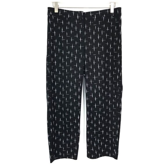 J. Jill Black White T Cross Ankle Pants Petite 4P - Picture 7 of 7